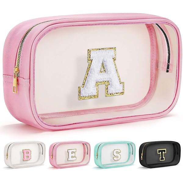 Amazon.com: YOOLIFE Personalized Initial Makeup Bag | Pink Amazon.com: YOOLIFE Personalized Initial Makeup Bag | Pink
